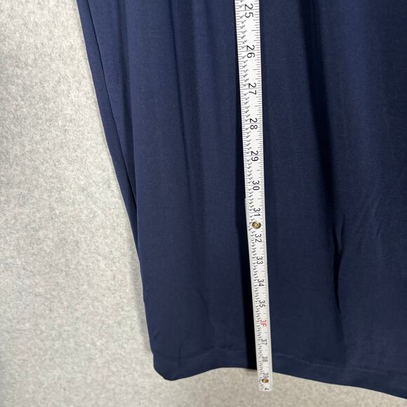 Joan Rivers Dress XL Navy Knee Knit Slinky Stretch Capsule Career Church Office - Picture 5 of 13